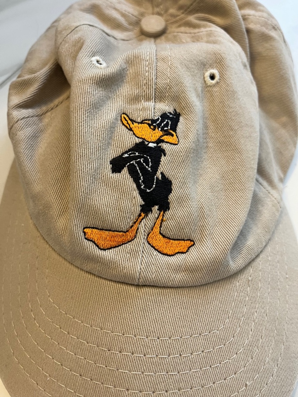 Tan Baseball Cap with Daffy Duck Embroidery - Picture 2 of 6